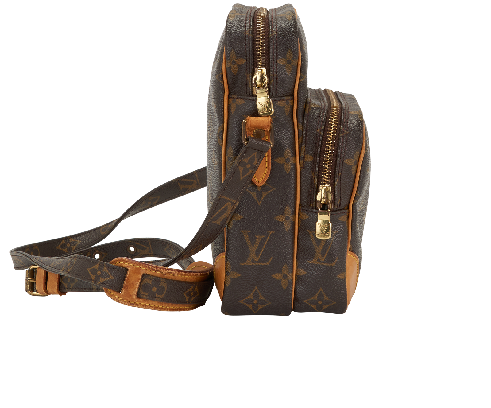 Amazon Crossbody, &pound;480, Handbags, Brown, Canvas, Side view
